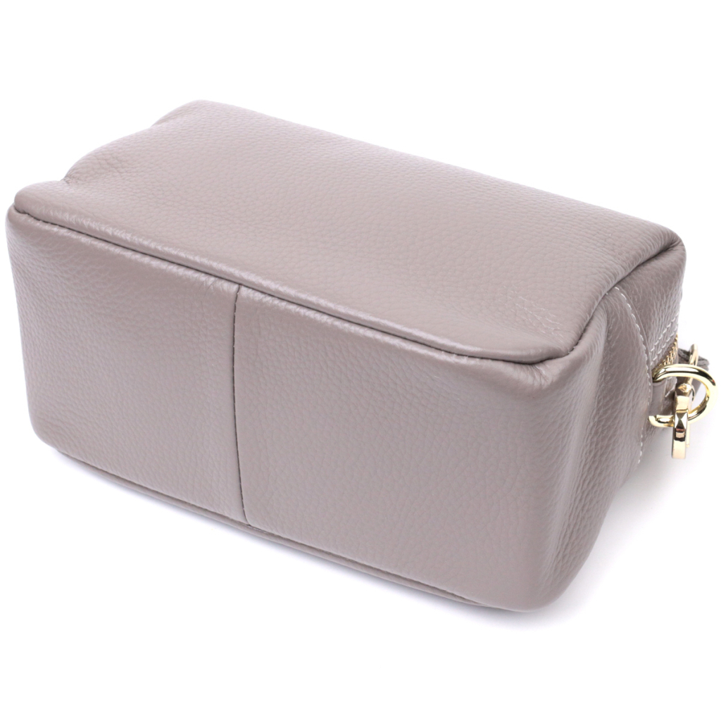 Сумка Vintage Жіноча з двома ременями з натуральної шкіри Сіра (22275) - зображення 5