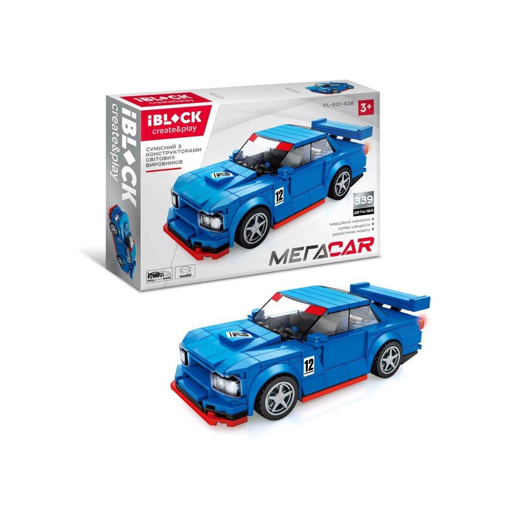 Конструктор iBlock Спорткар синій (PL-921-326) - зображення 1