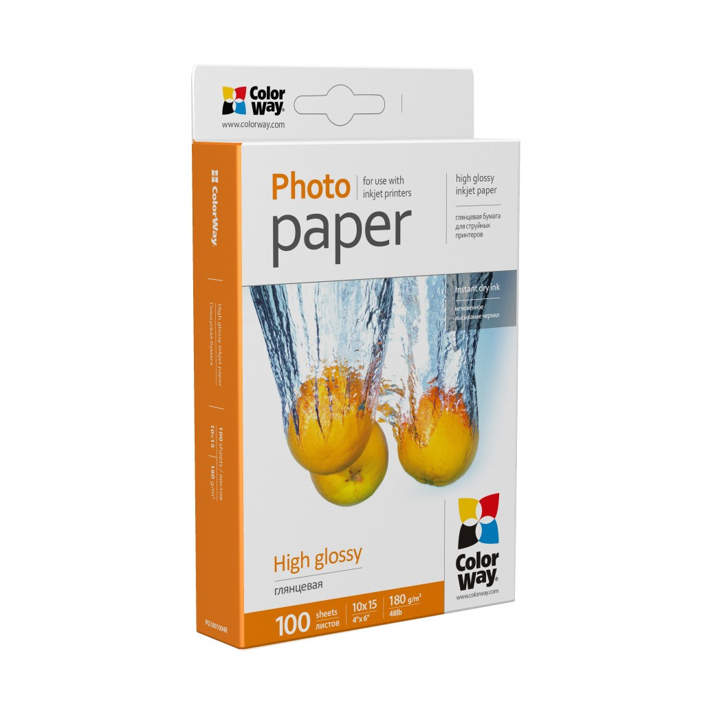 Фотопапір ColorWay 10x15 180г glossy, 100с (PG1801004R) - зображення 2