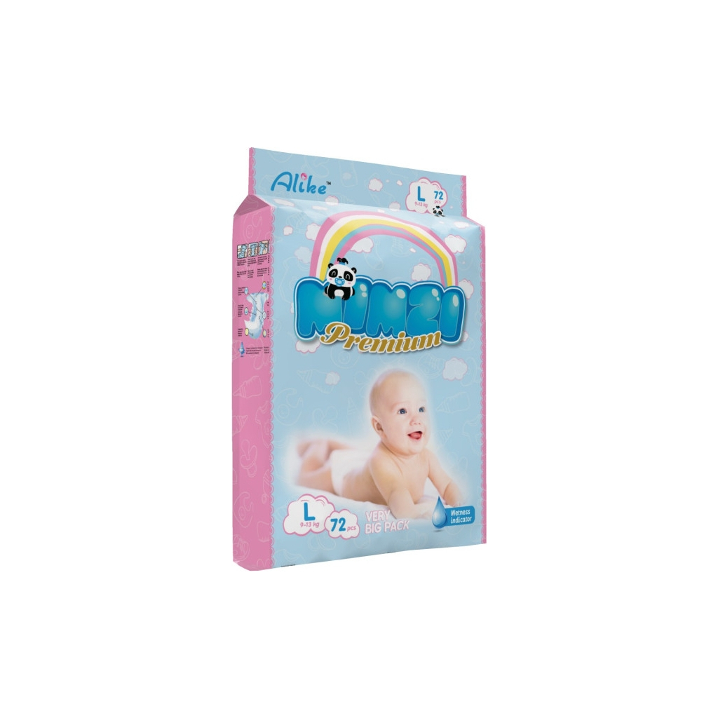 Підгузки Mimzi L 9-13 кг 72 шт. (MDL72) (4820209800098) - зображення 2