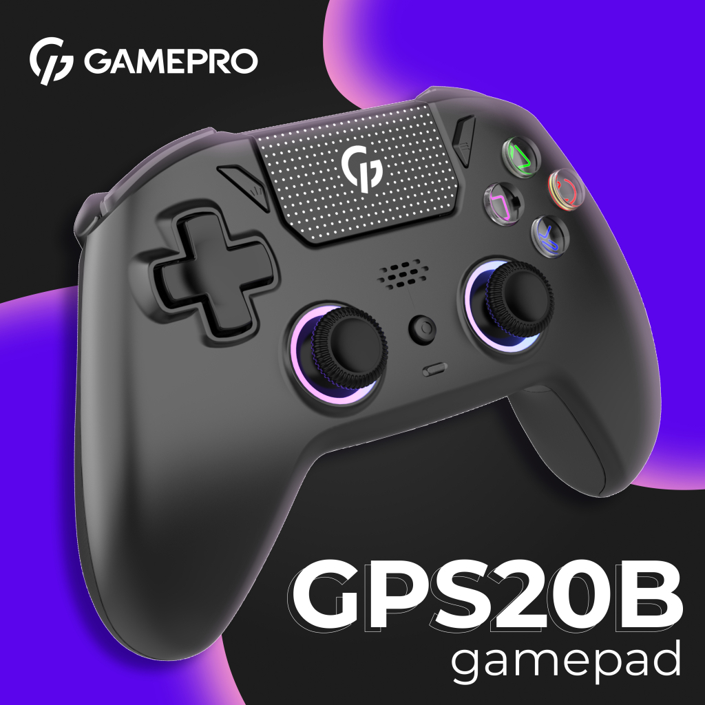 Геймпад GamePro 2.4G/BT 5.1/USB (Switch/PC/PS/iOS/Android) RGB Black (GPS20B) - зображення 4