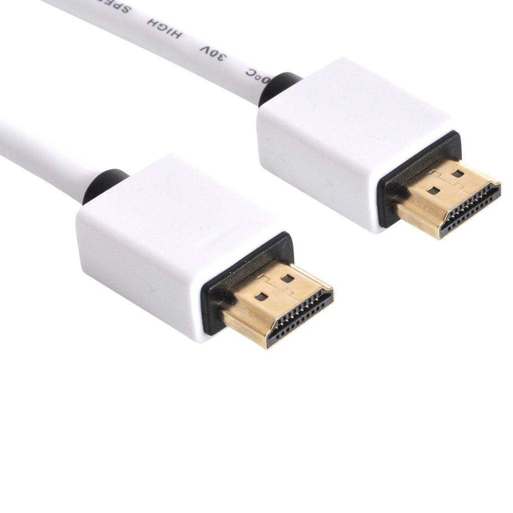 Кабель мультимедійний HDMI to HDMI 2.0m 2.0 white Sandberg (308-98) - зображення 1