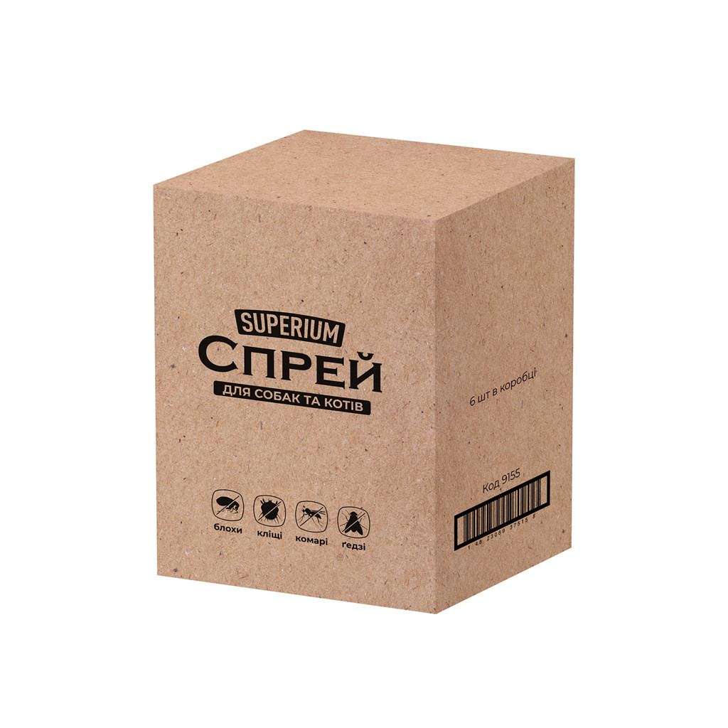 Спрей для тварин Superium від бліх, кліщів, комарів та ґедзів для котів та собак 200 мл (9155) - изображение 6