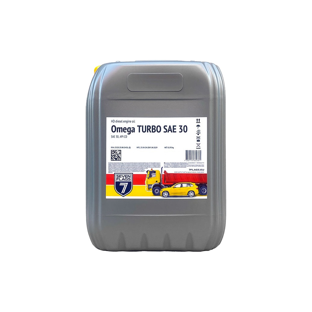 Моторна олива 7FLAGS Omega TURBO SAE 30 17,5л - зображення 1