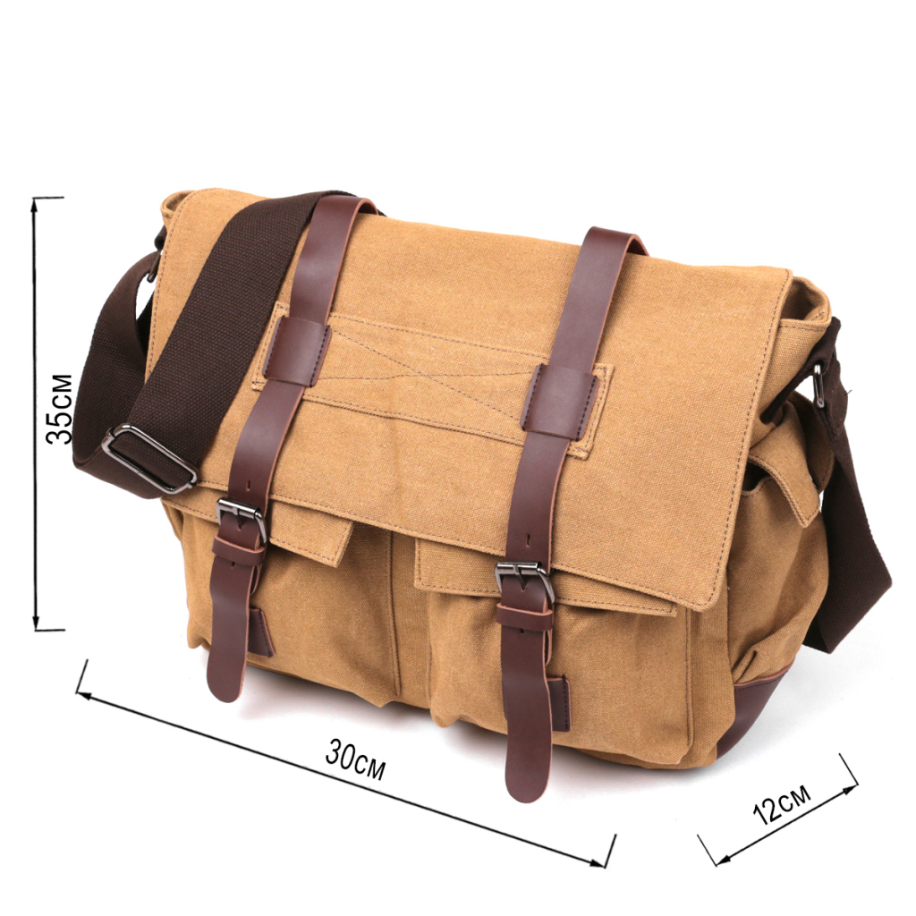 Сумка Vintage На плече текстильна Пісочна (20149) - зображення 3