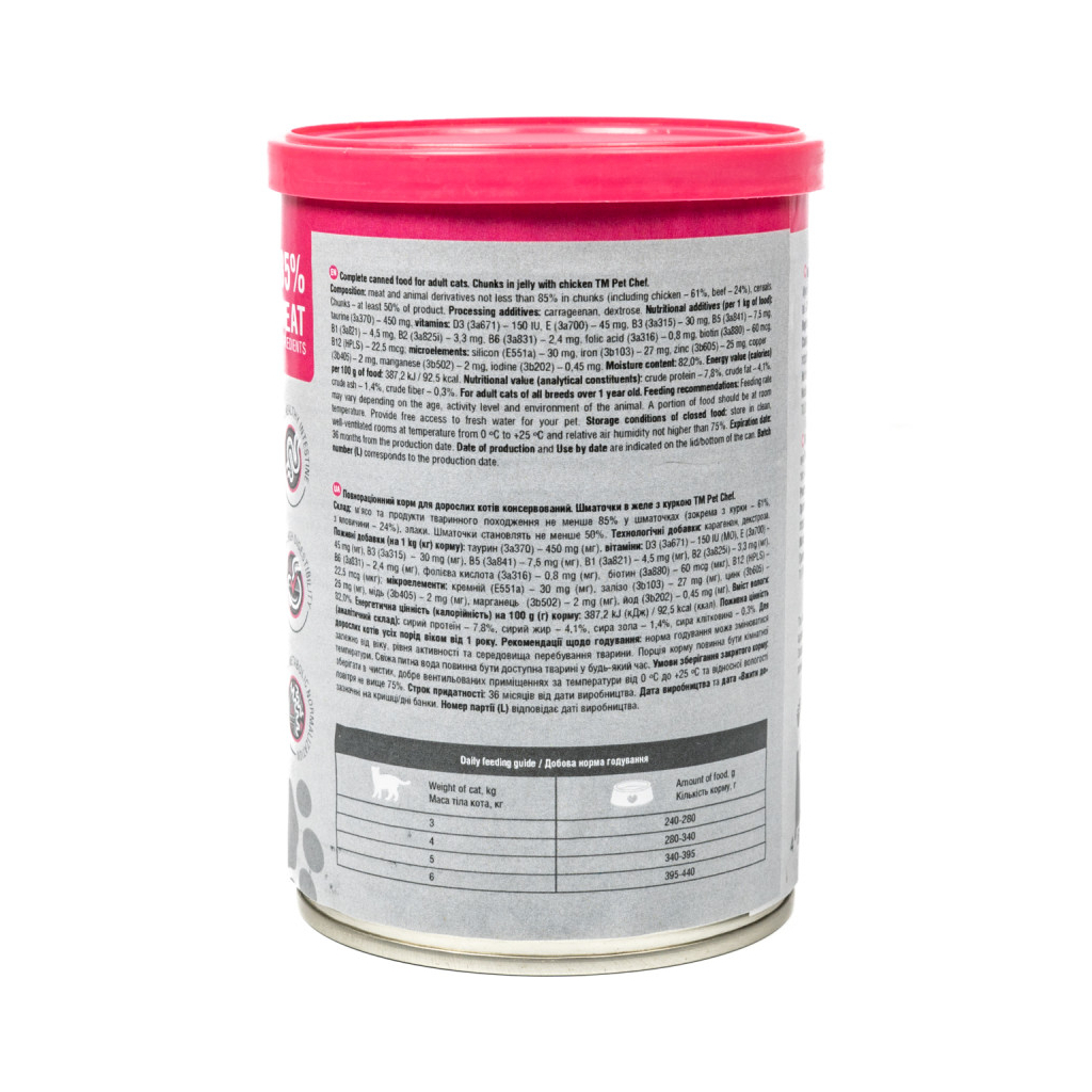 Вологий корм для кішок Pet Chef З куркою 415 г (4820255193564) - зображення 6