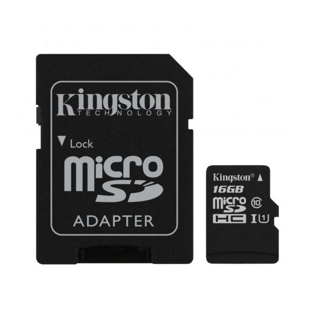 Карта пам'яті Kingston 16GB microSDHC Class 10 Canvas Select Plus 100R A1 (SDCS2/16GB) - зображення 1