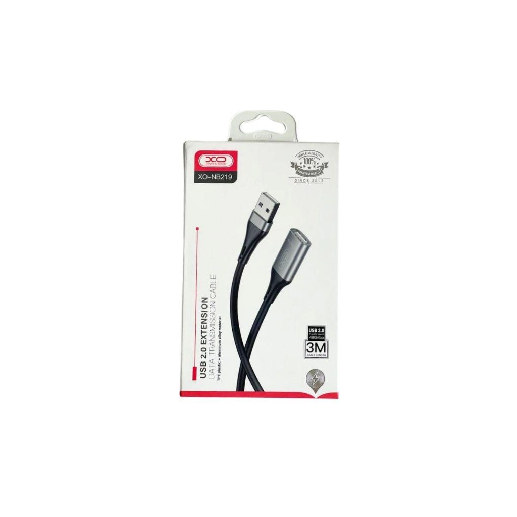 Дата кабель USB 2.0 AM/AM 3.0m black XO (NB-219-USB-3m) - зображення 2