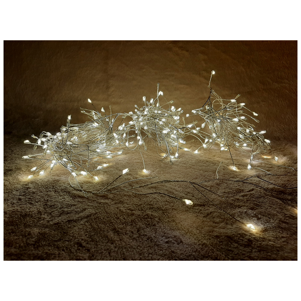 Гірлянда Luca Lighting кластер, срібна струна, 20 м, теплий білий (8718861852684) - зображення 3