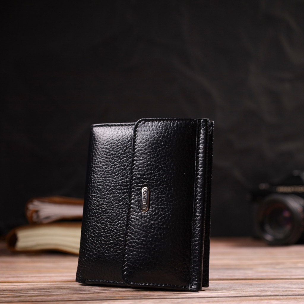 Гаманець Canpellini З натуральної шкіри флотар Чорний (21817) - зображення 7