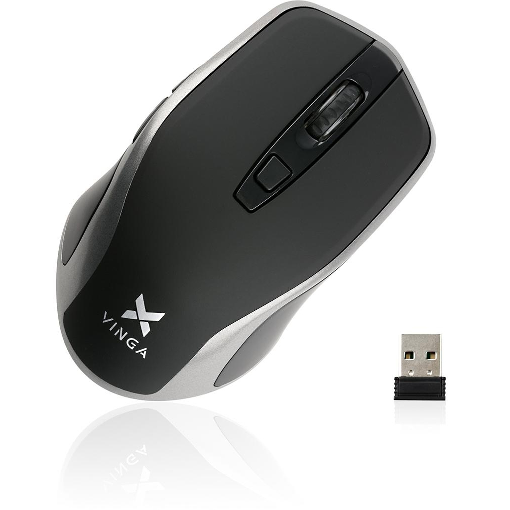 Мишка Vinga MSW-909 Silent black-grey - зображення 9