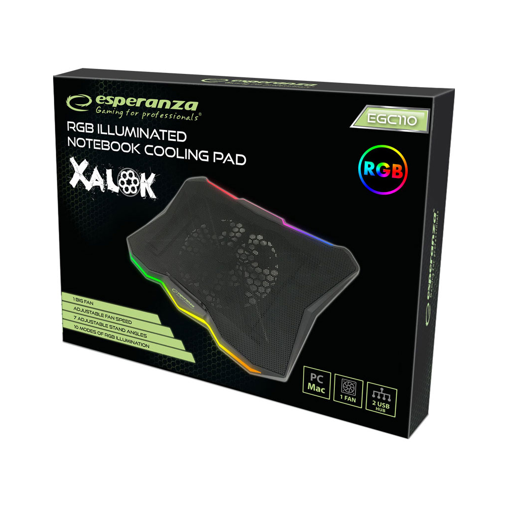 Підставка до ноутбука Esperanza EGC110 with RGB Xalok (EGC110) - зображення 7