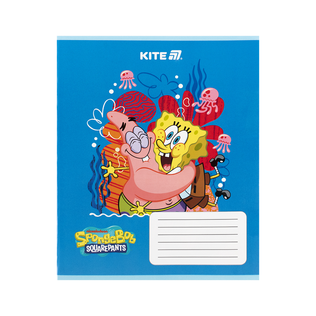 Зошит Kite SpongeBob SquarePants, 12 аркушів, коса лінія (SB25-235) - зображення 6