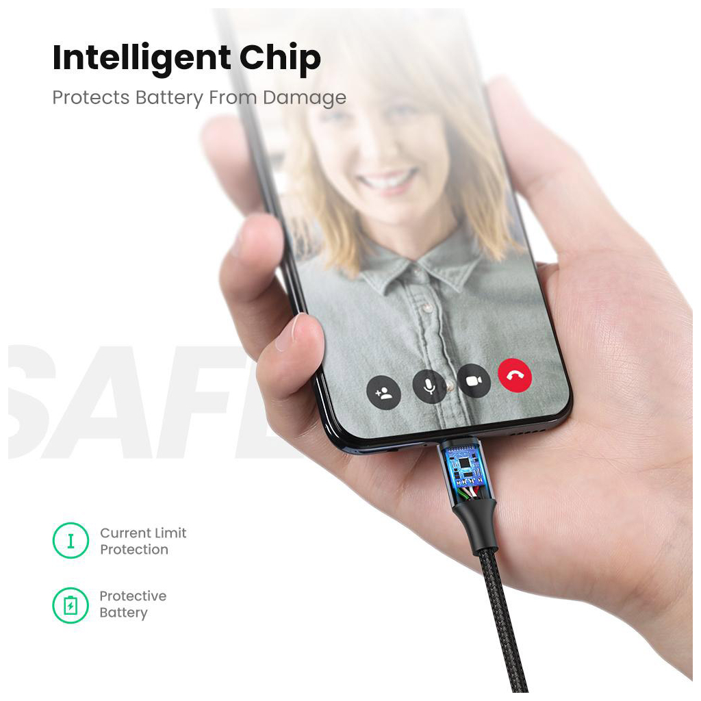 Дата кабель USB 2.0 AM to Micro 5P 0.5m 2A US290 black Ugreen (60145) - зображення 5