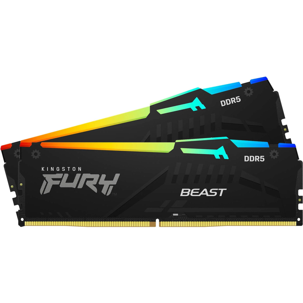 Модуль пам'яті для комп'ютера DDR5 64GB (2x32GB) 5200 MHz Beast RGB EXPO Black Kingston Fury (ex.HyperX) (KF552C40BB2AK2-64) - изображение 10