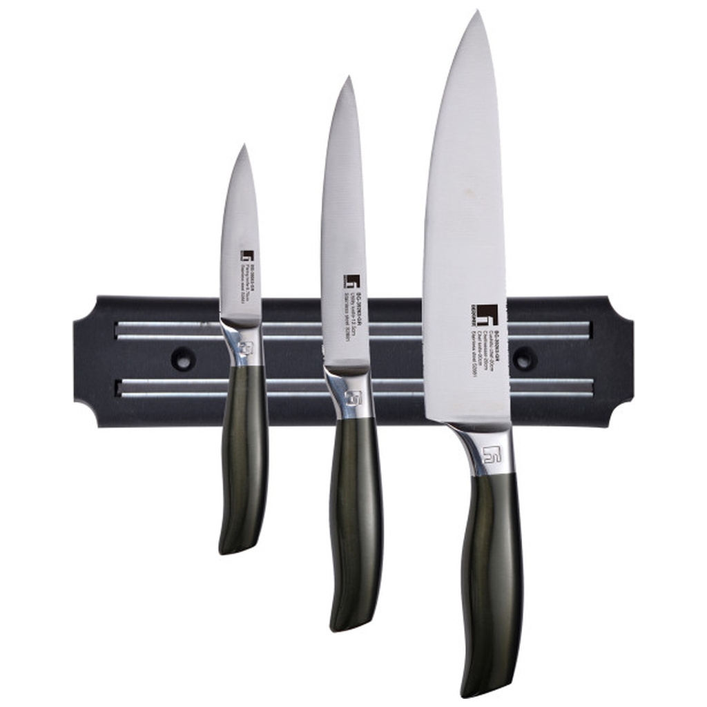 Набір ножів Bergner Midnight, 4 предмети, сталь SS3CR13 (BG-39263-GR) - зображення 1