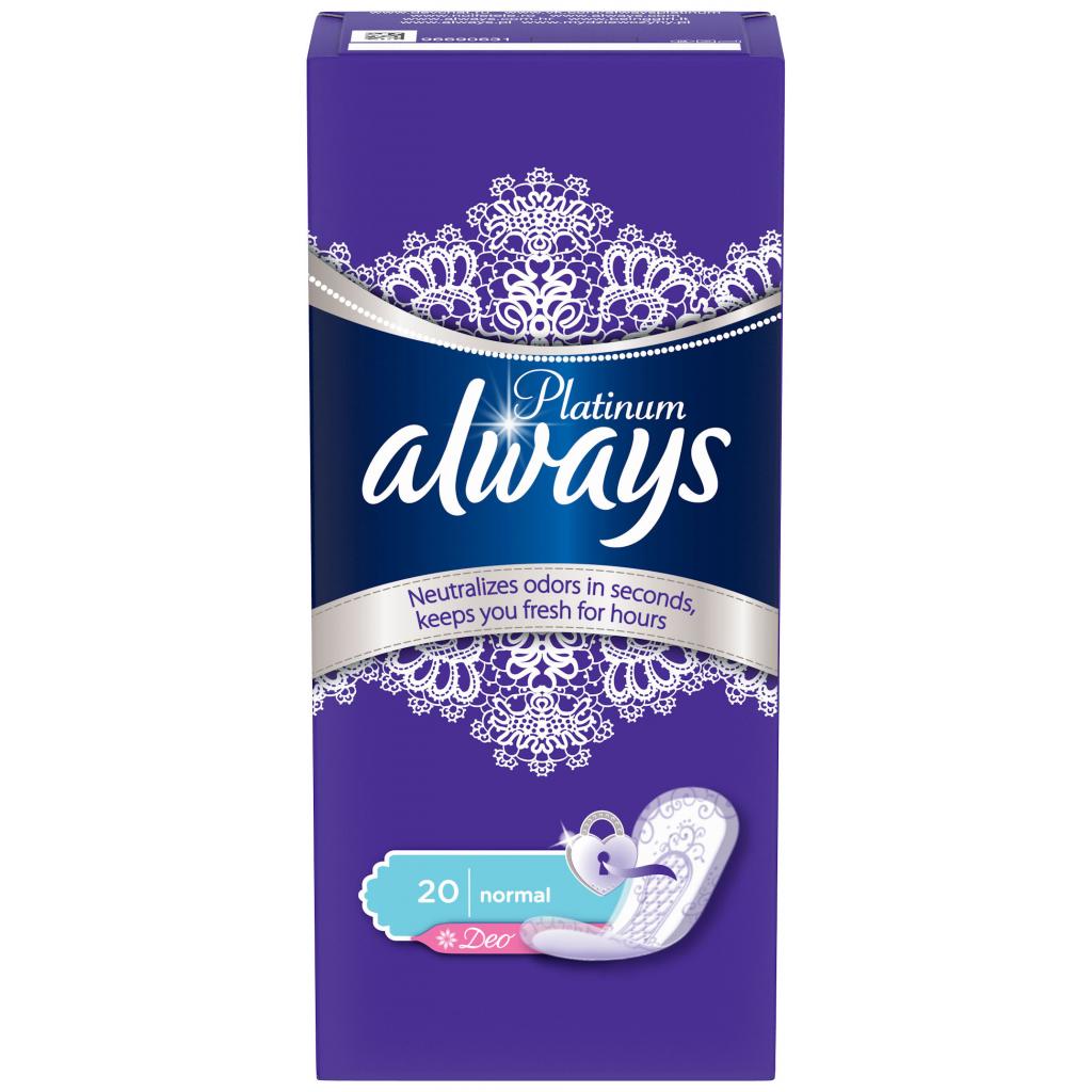 Щоденні прокладки Always Platinum Collection Deo Normal 20 шт (4015400481072) - зображення 1
