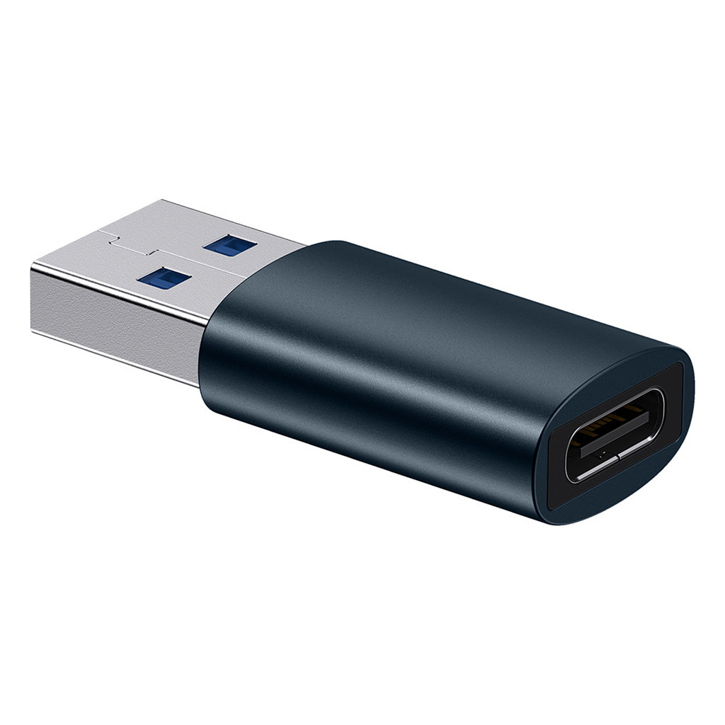 Перехідник USB 3.1 M to USB-C F blue Baseus (ZJJQ000103) - зображення 1