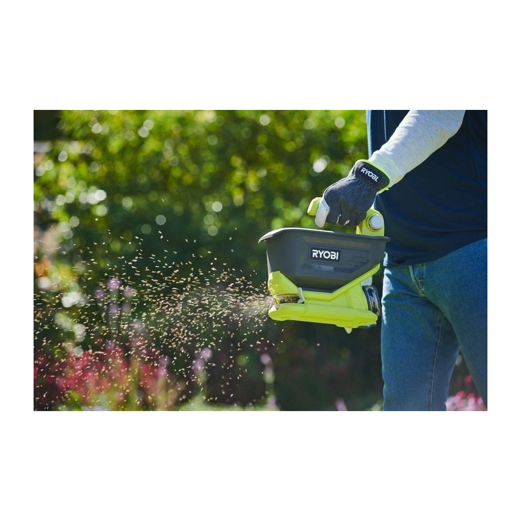 Сівалка Ryobi акумуляторна ONE+ OSS1800, 18V, 4л, розкид до 3.5м, 1.4кг (без АКБ та ЗП) (5133003729) - изображение 7