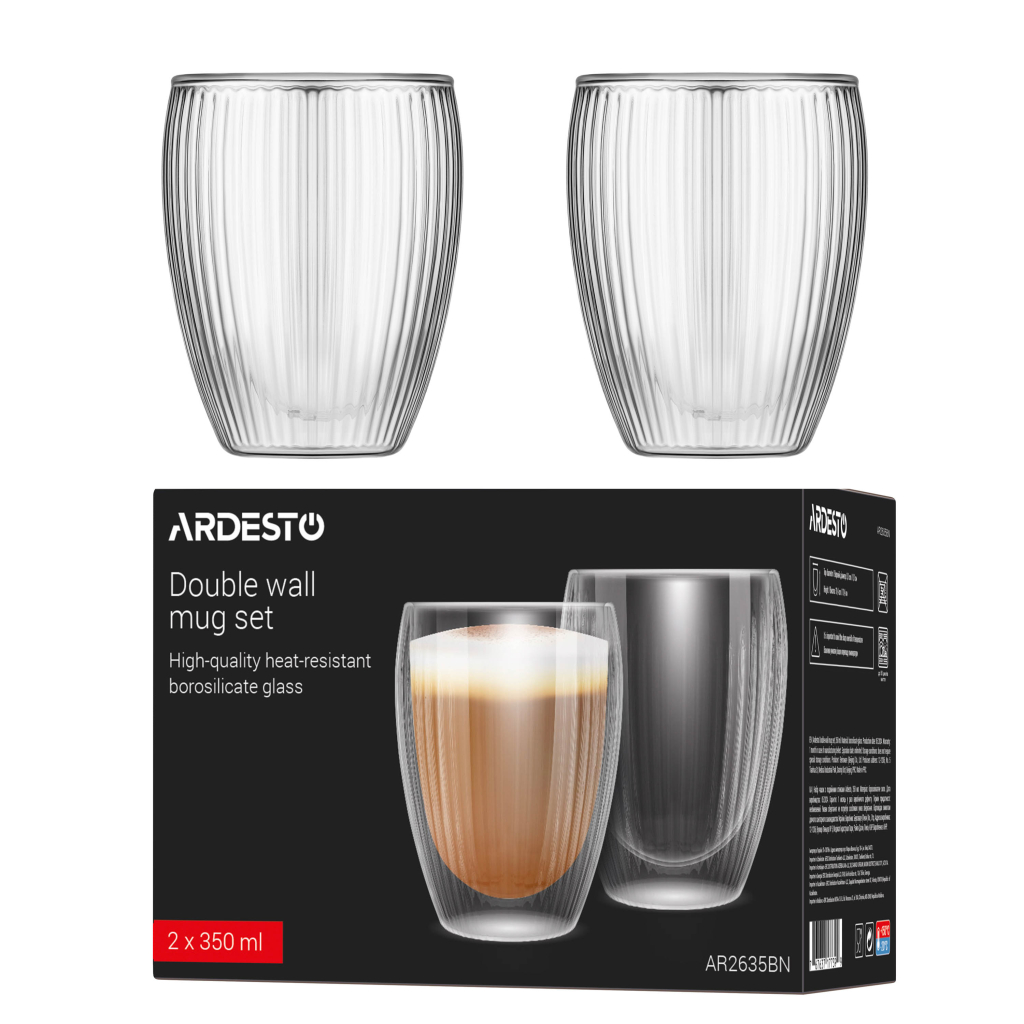 Набір склянок Ardesto 350 мл 2 шт (AR2635BN) - изображение 5