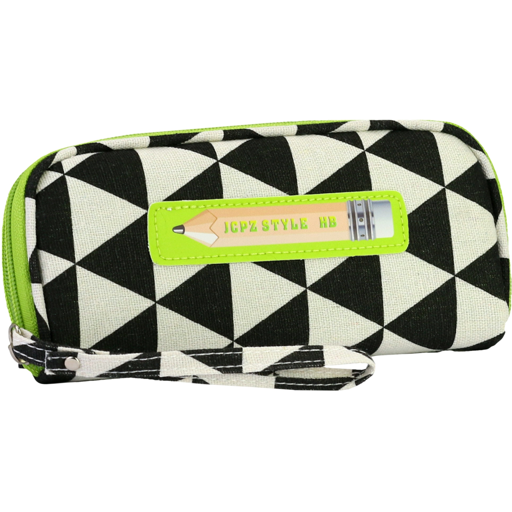 Пенал Cool For School 1 відділення з ремінцем Чорний (J-2621-black) - зображення 1