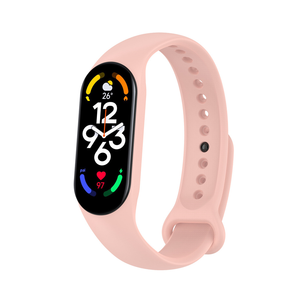 Ремінець до фітнес браслета BeCover Silicone для Xiaomi Mi Smart Band 7 Pink (707483) - зображення 1