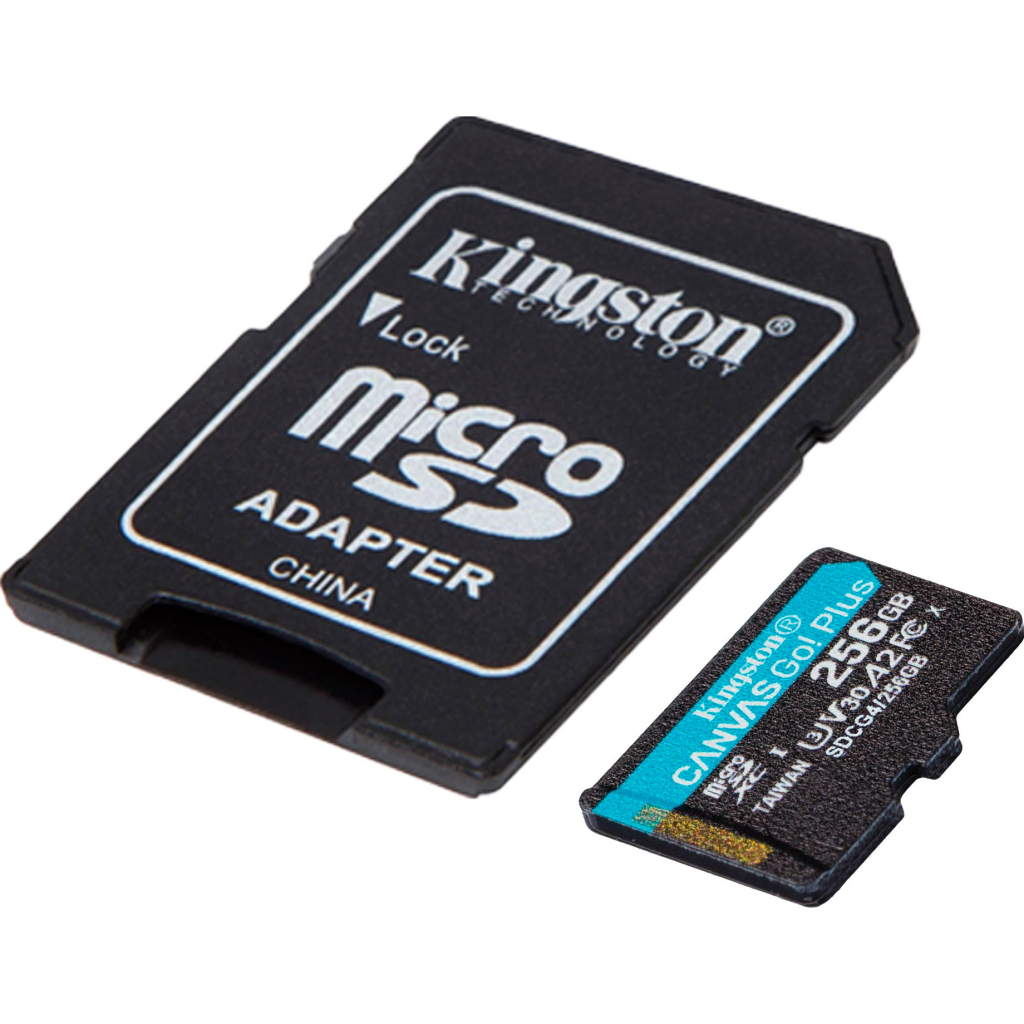 Карта пам'яті Kingston 256GB microSDXC сlass 10 UHS-I U3 V30 A2 Canvas Go Plus G4 (SDCG4/256GB) - зображення 2