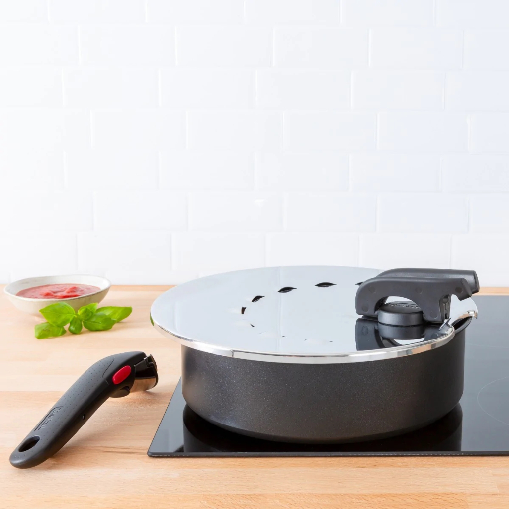 Кришка для посуду Tefal Ingenio, 20-28см, нержавіюча сталь, пластик (L9829853) - зображення 7