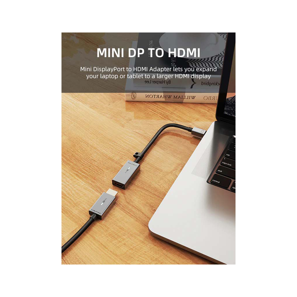 Перехідник miniDisplayPort M to HDMI F 0.15m 4K60Hz Cabletime (CA915347) - picture 2