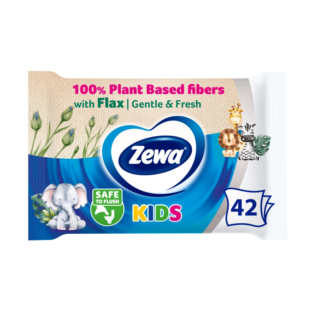 Туалетний папір Zewa Kids 42 шт (7322540796551) - зображення 1
