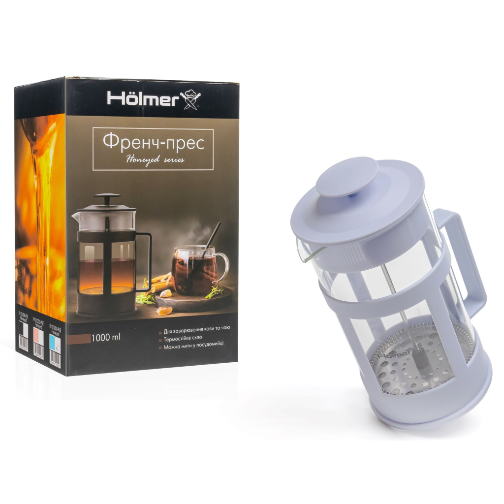 Френч-прес Hölmer Honeyed Синій 1 л (FP-01000-PLB Honeyed) - зображення 7