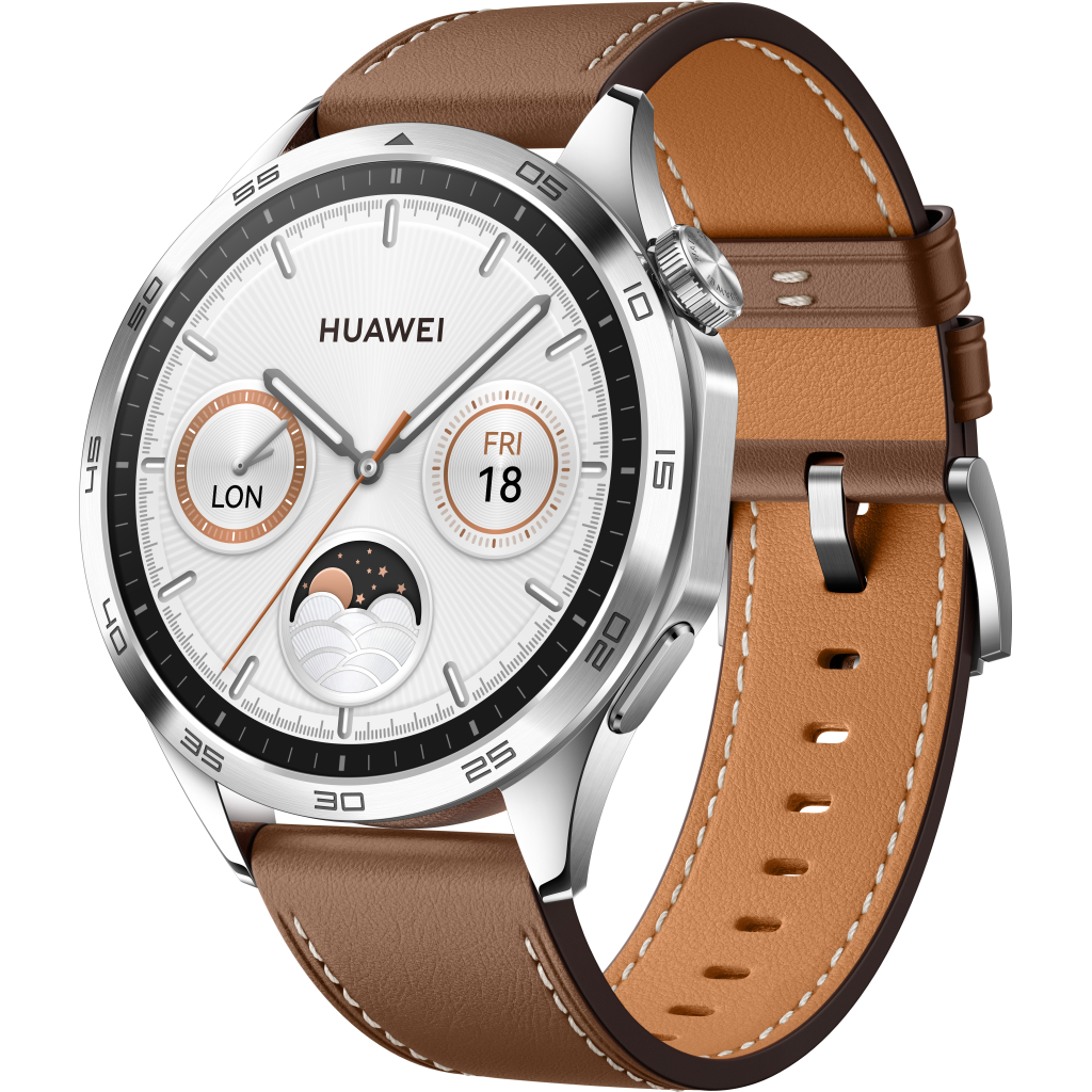 Смарт-годинник Huawei WATCH GT 4 46mm Classic Brown Leather (55020BGW) - зображення 1