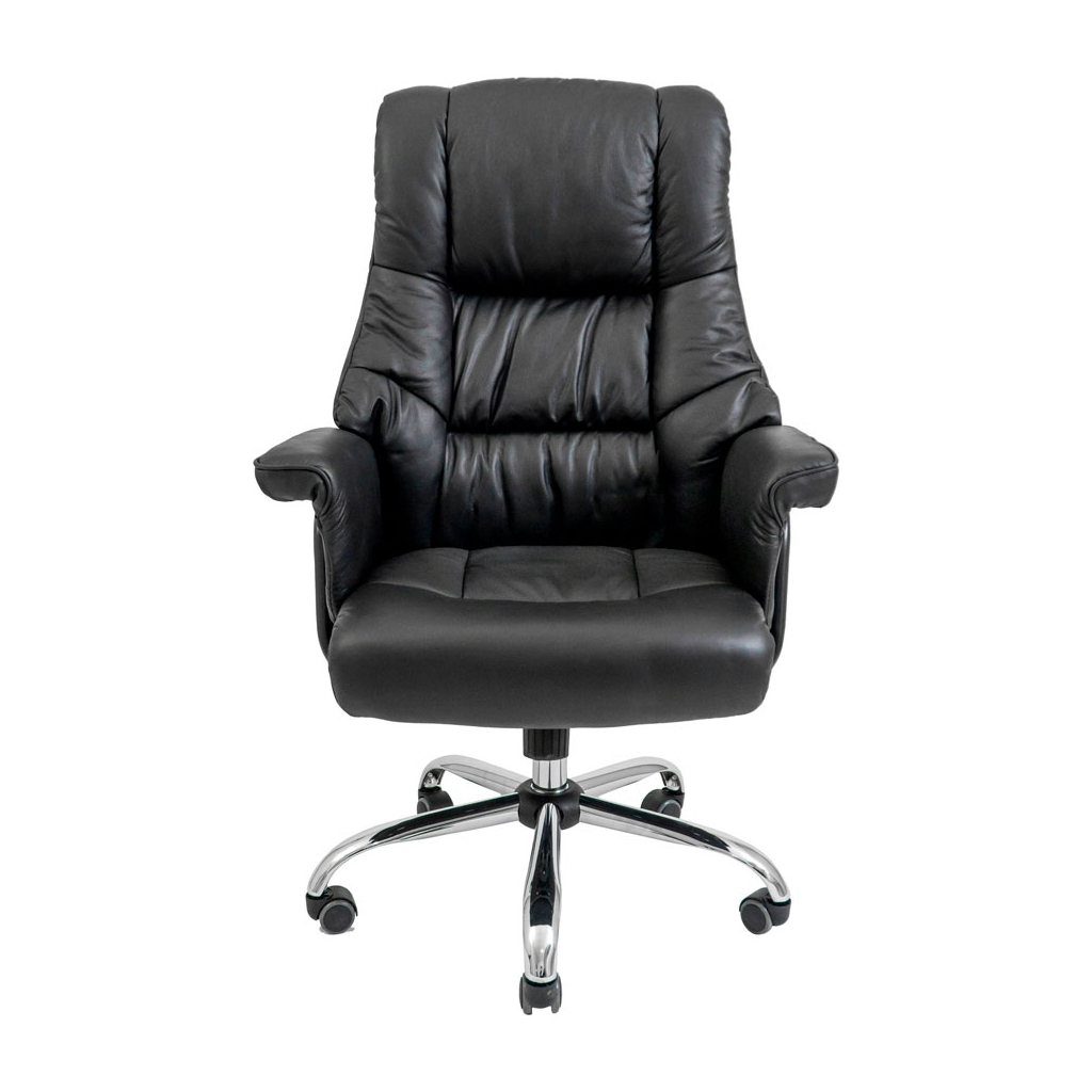 Офісне крісло Richman Конгрес Хром M-2 Широкий (Anyfix Wide) Шкіра Люкс Чорна (IM0000009) - зображення 2