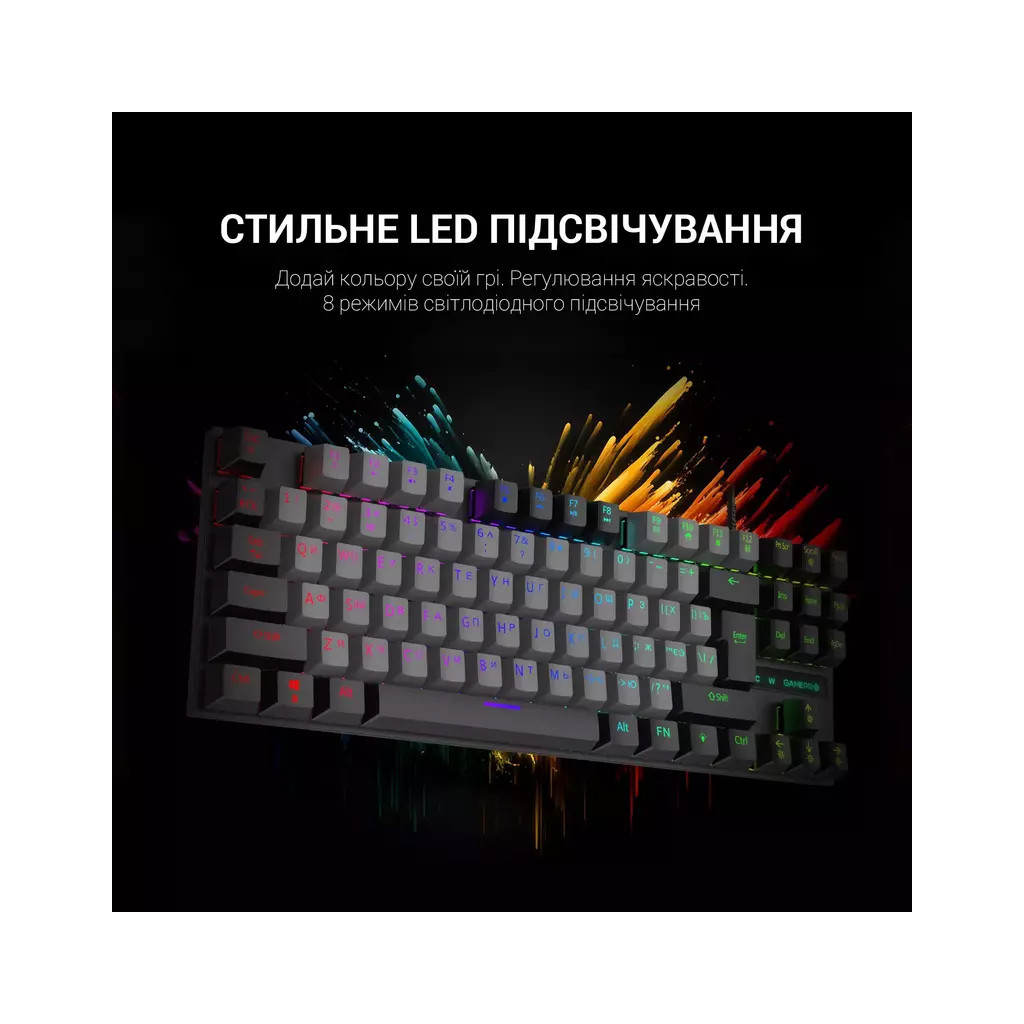 Клавіатура GamePro MK100B Blue Switch LED USB Black (MK100B) - зображення 12