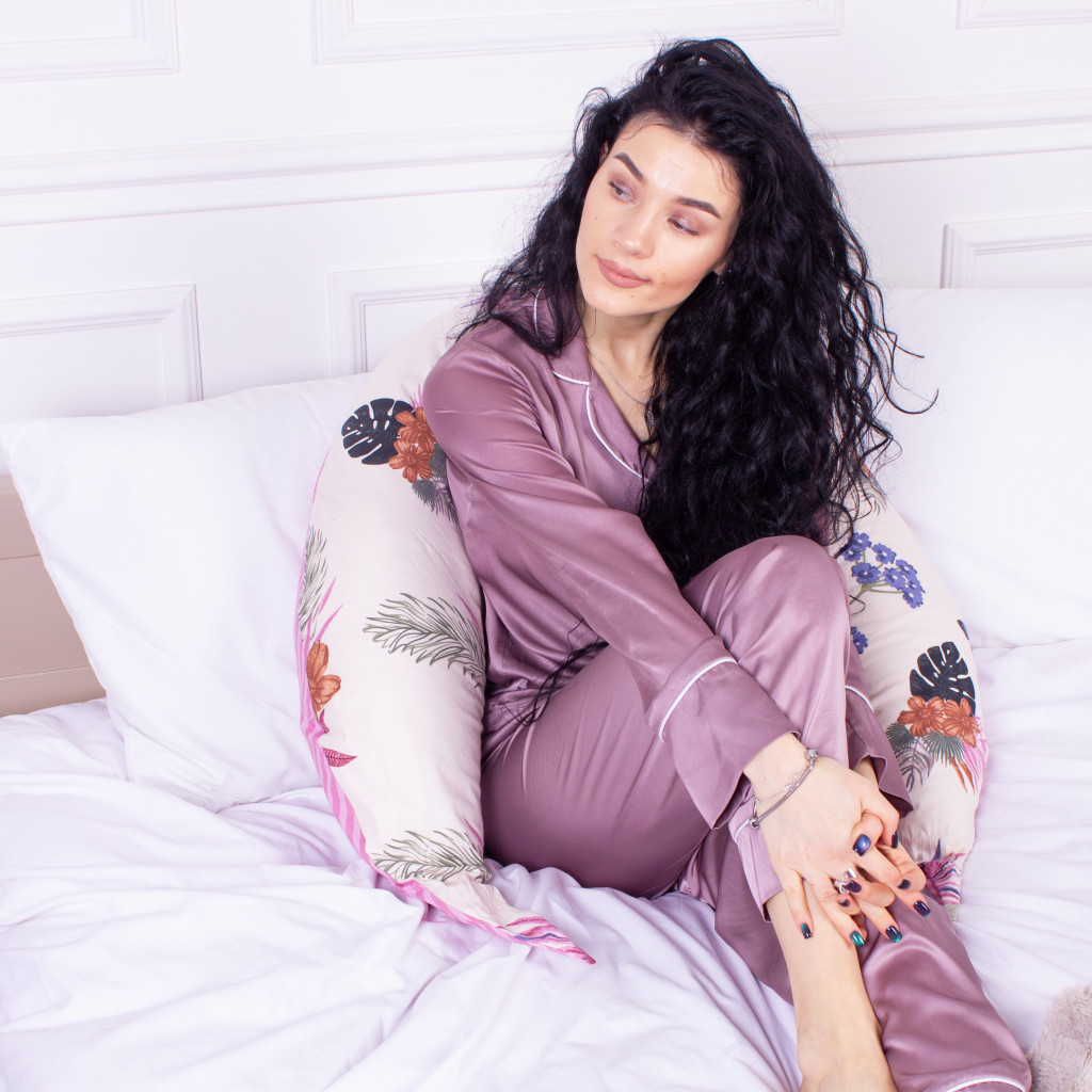 Подушка MirSon для вагітних та годування №8315 Print Line 20-0001 Bella Бязь 30х170х20 см (2200006200406) - зображення 6