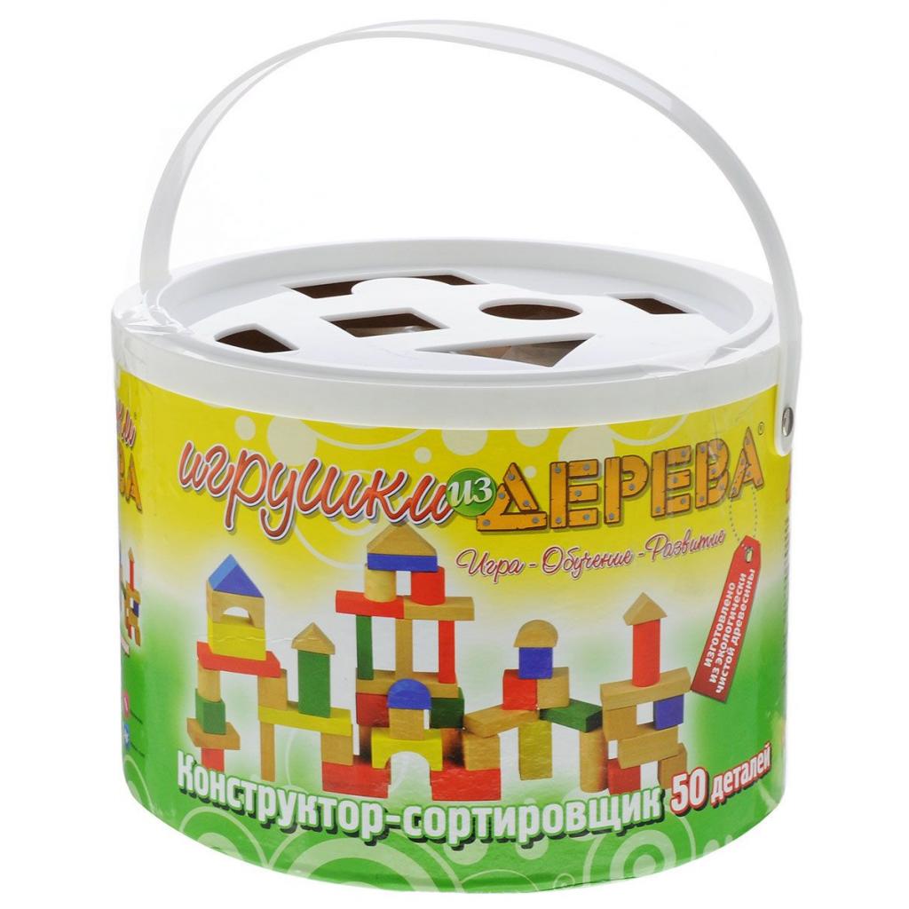 Конструктор Мир деревянных игрушек Сортувальник 50 деталей (Д069) - зображення 1