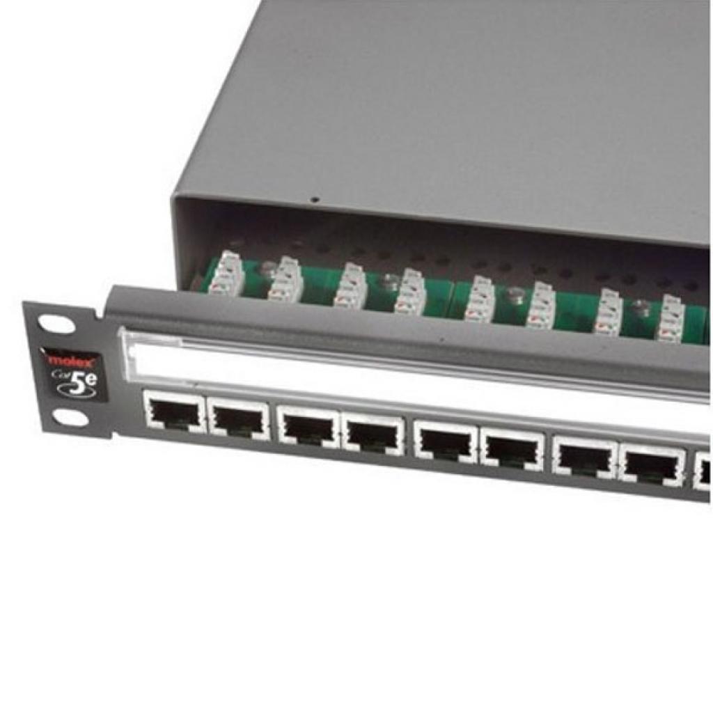 Патч-панель 19" 24xRJ-45 FTP cat.5е, 1U Molex (PID-00030) - изображение 2