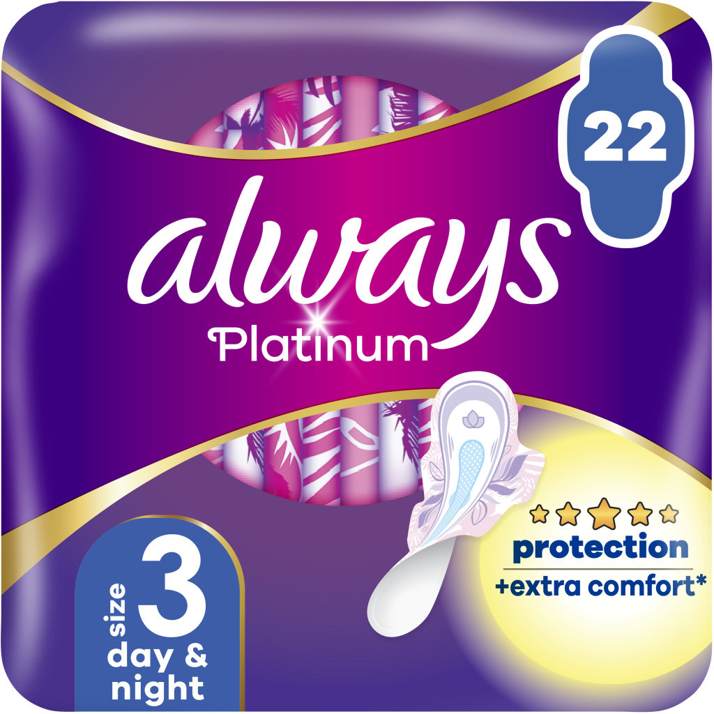 Гігієнічні прокладки Always Platinum Day&Night Розмір 3 22 шт. (8001841913919) - изображение 1