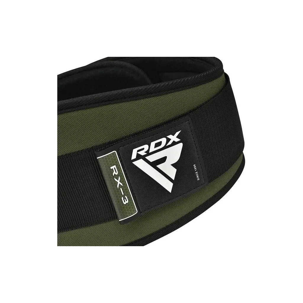 Атлетичний пояс RDX RX3 EVA Curve неопреновий Army Green S (WBE-RX3AG-S) - изображение 5