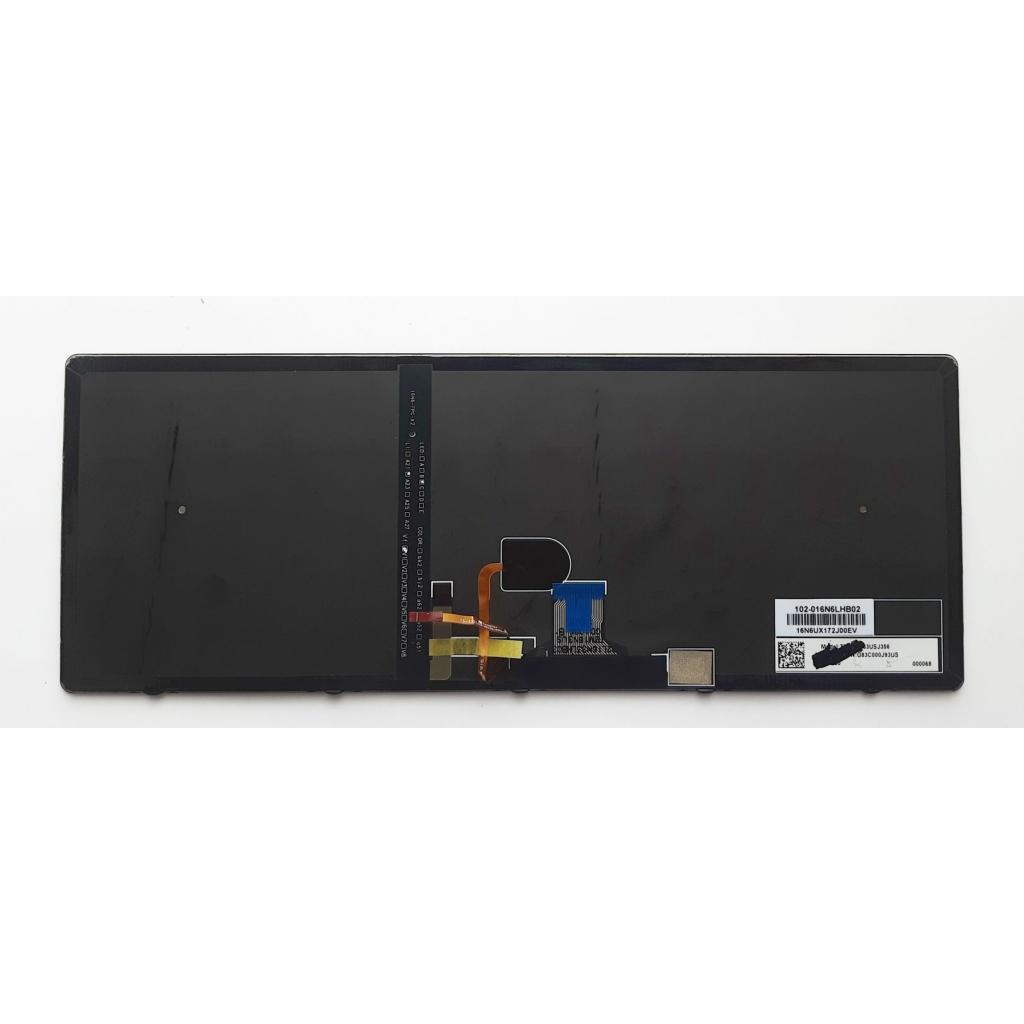 Клавіатура ноутбука Toshiba Tecra X40-D Series чорна з чорною рамкою, ТП та підсвіткою (A46165) - зображення 2