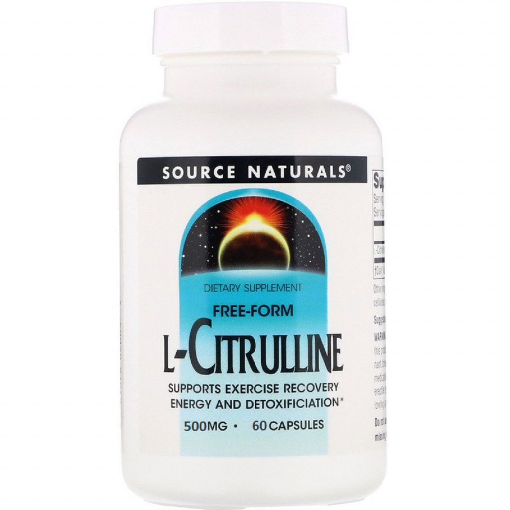 Амінокислота Source Naturals L-Цитруллин 500 мг, L-Citrulline, 60 капсул (SN2004) - зображення 1
