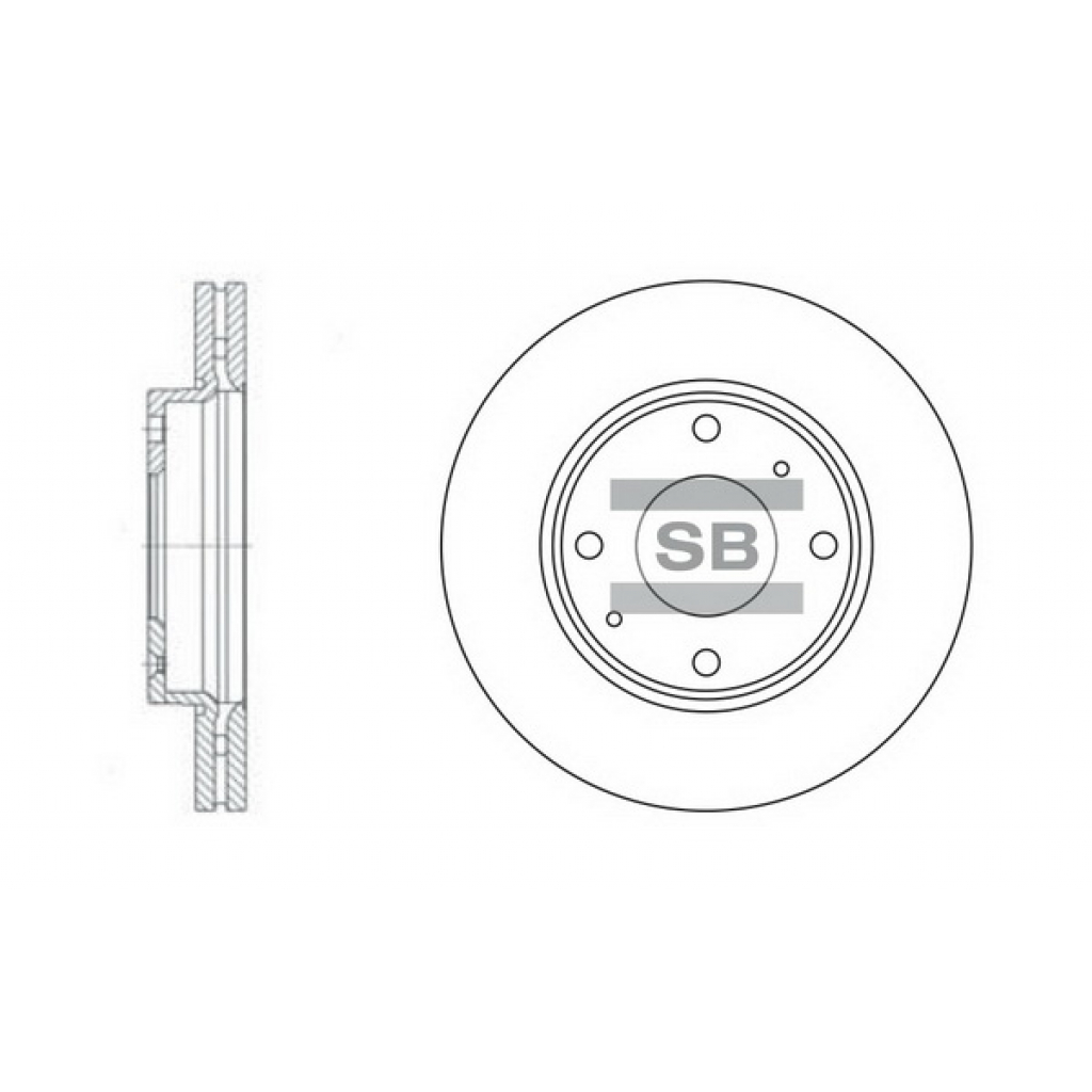 Гальмівний диск HI-Q SD1016 - зображення 1
