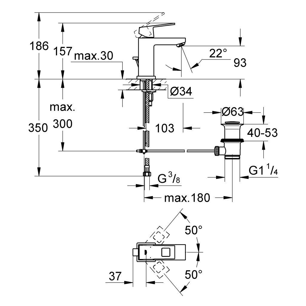 Змішувач Grohe S-Size Eurocube (2312700E) - зображення 3
