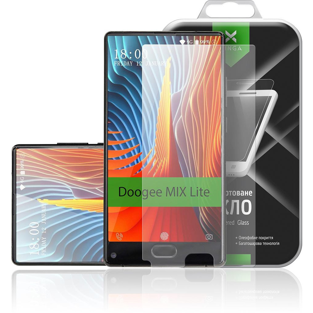 Скло захисне Vinga для Doogee MIX Lite (VTPGS-DMIXL) - зображення 3