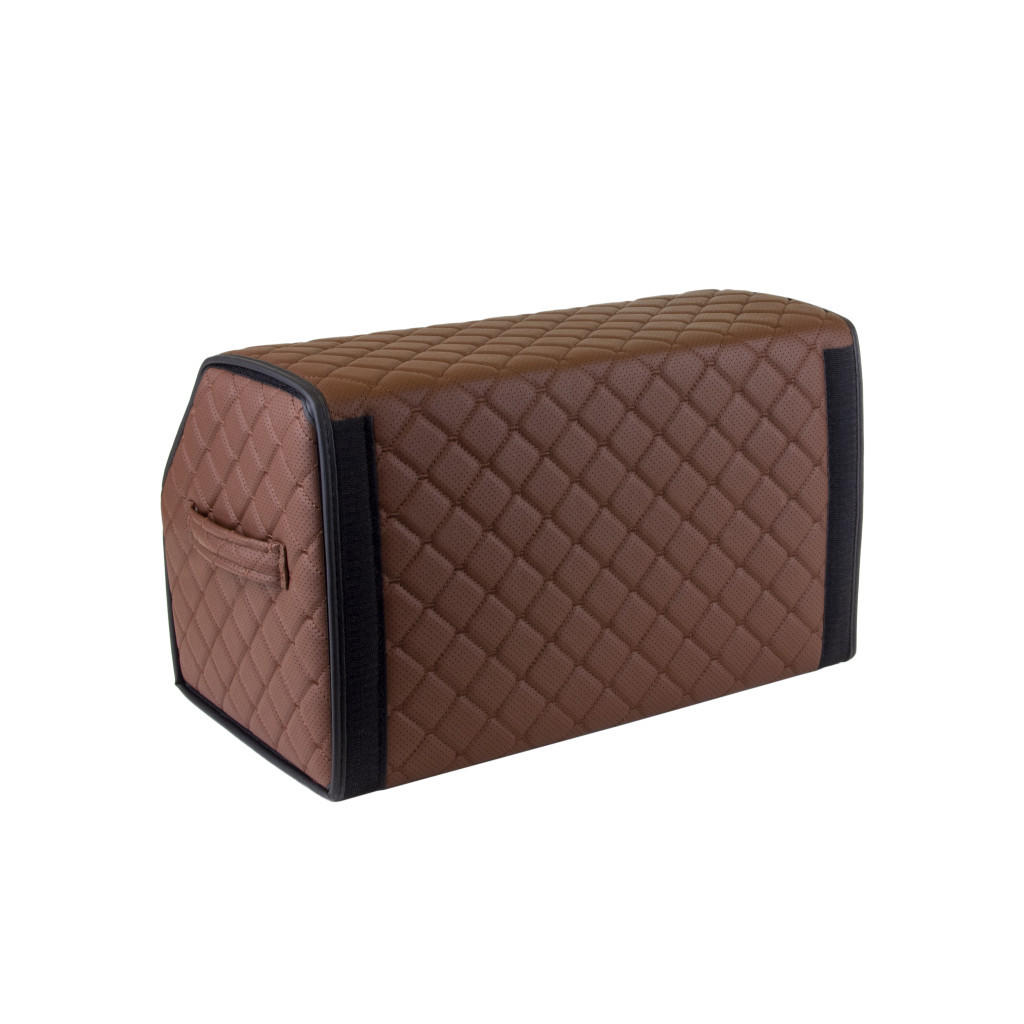 Сумка-органайзер EVAtech ECO M 30x30x50 см коричнева з коричневою ниткою (EHECEMZZBR) - зображення 5