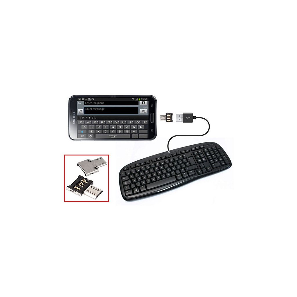 Перехідник OTG Micro to USB AF Lapara (LA-OTG-microUSB-adaptor) - изображение 5