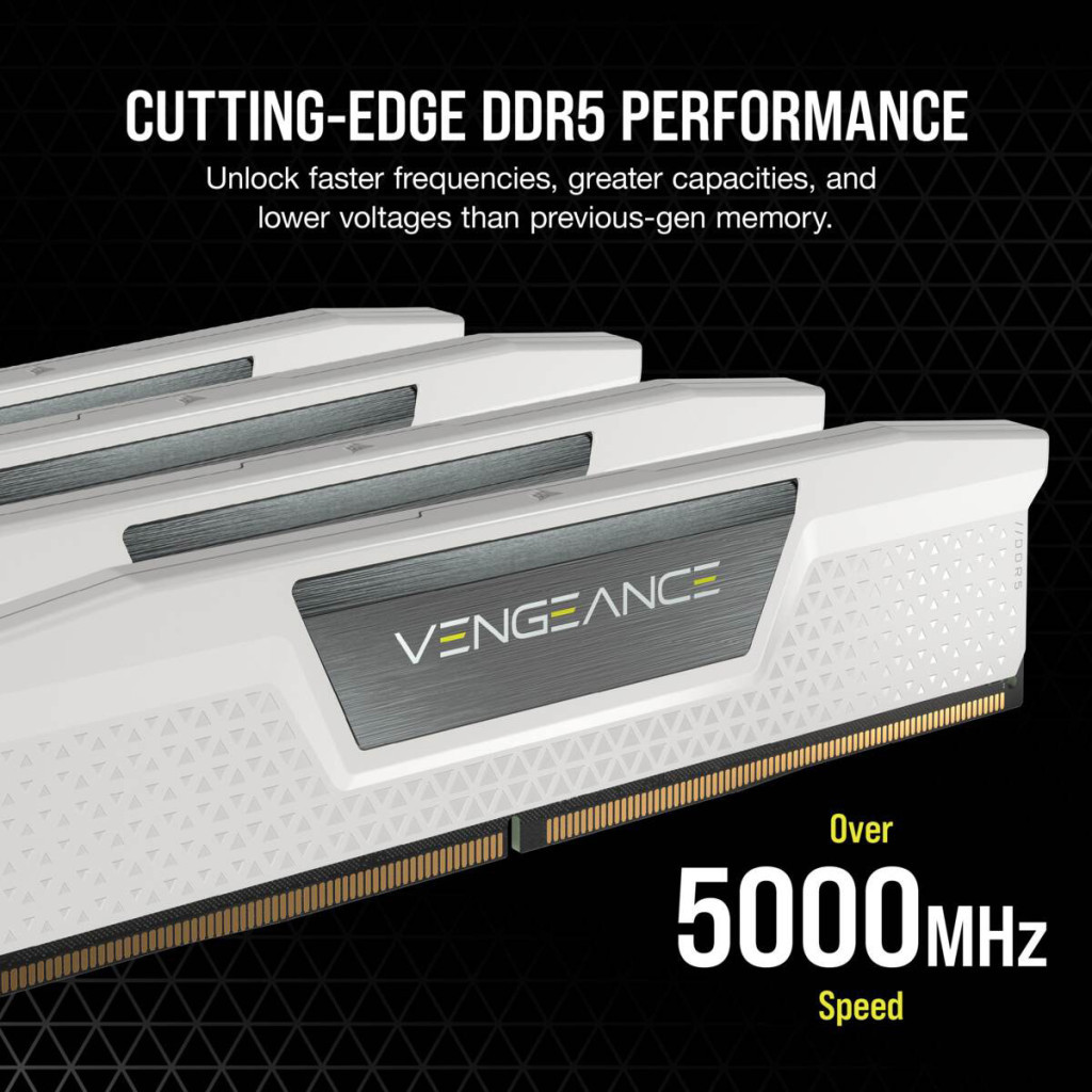 Модуль пам'яті для комп'ютера DDR5 32GB (2x16GB) 5600 MHz Vengeance White Corsair (CMK32GX5M2B5600C36W) - зображення 6