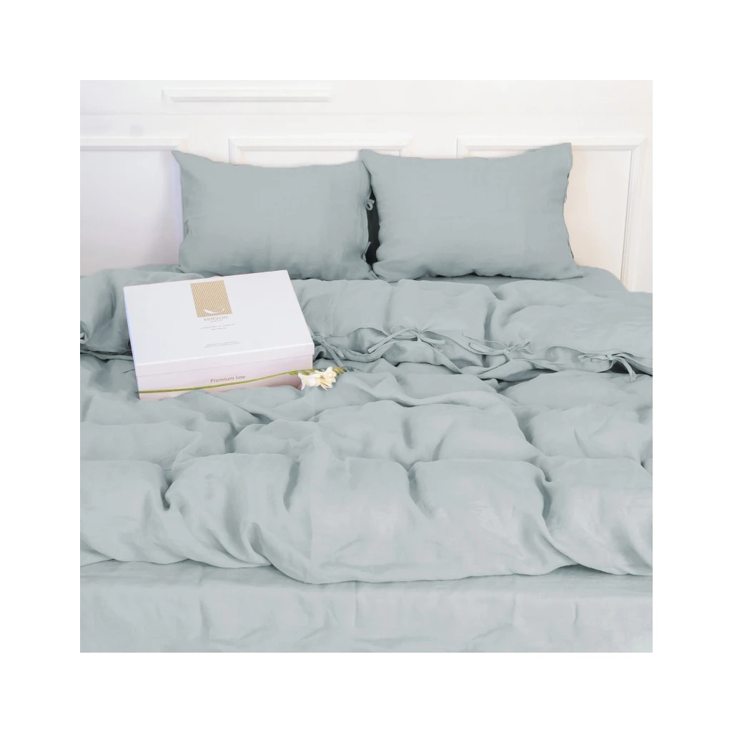 Постільна білизна MirSon Льон Natural Linen Caspian 143x210х2 (2200008248277) - зображення 5