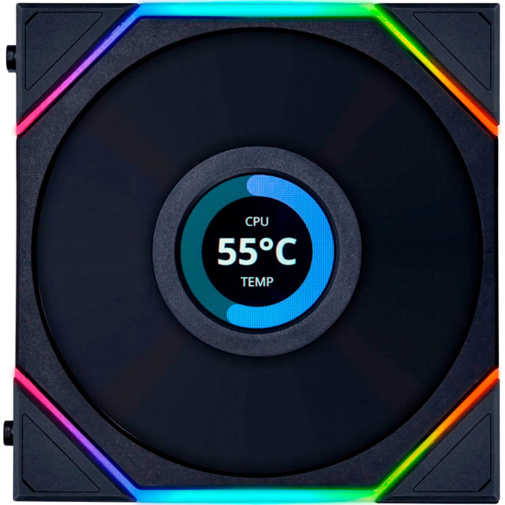 Кулер до корпусу Lian Li Reverse TL LCD 140-1, Black (G99.14RTLLCD1B.00) - зображення 3