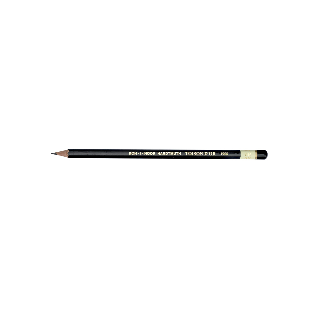 Олівець графітний Koh-i-Noor 5H Toison D'or без гумки корпус Чорний (1900.5H) - изображение 1